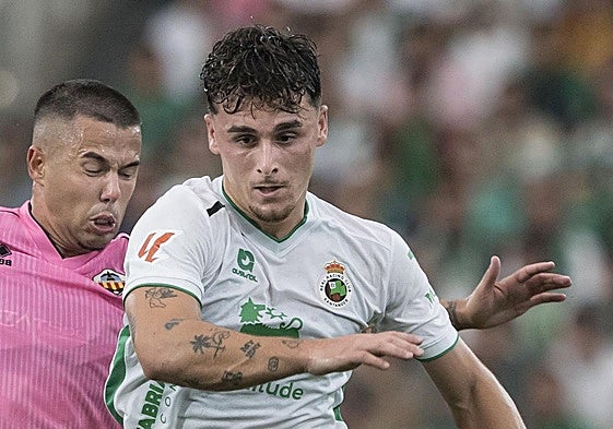 Yeray, durante el partido frente al Castellón.