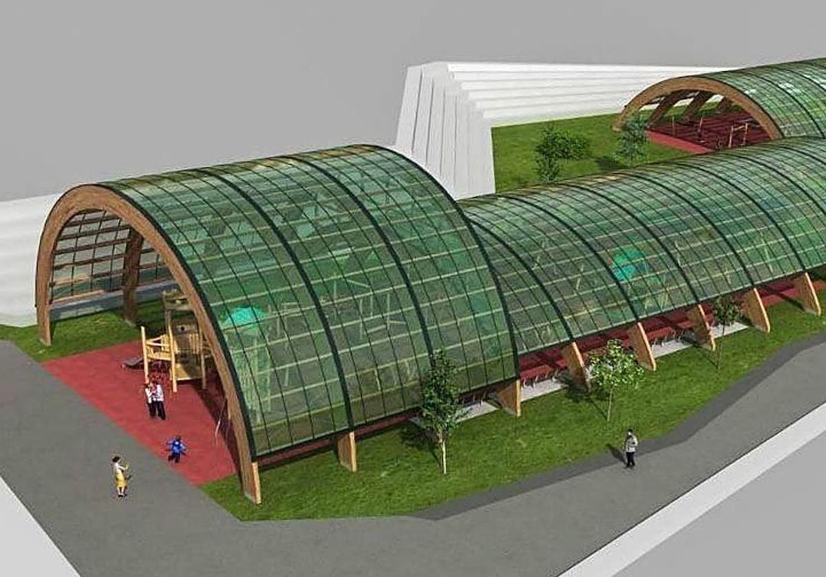 Infografías del proyecto para cubrir el parque infantil de Las Llamas