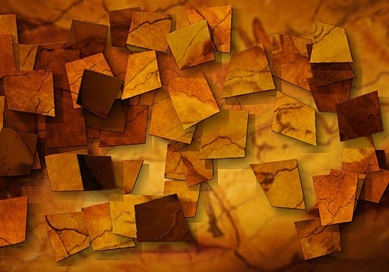 Obra que preside el recital 'Manos', del artista Miguel Ángel García, quien expone actualmente en Altamira.