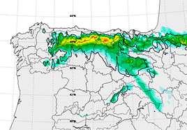 El aire ártico activa el aviso naranja por nevadas en Cantabria