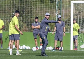 José Alberto, durante un entrenamiento en La Albericia