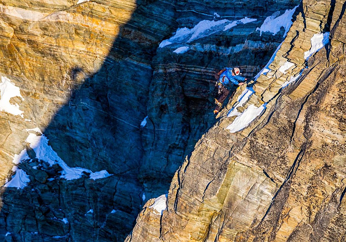 El alpinista, en una de sus múltiples ascensiones al carismático y difícil monte Cervino.