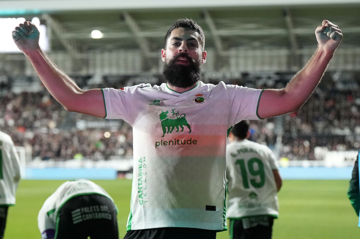 Villalibre celebra su gol. 