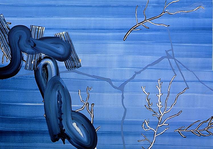 'Mal de sol', 1994 Vinílico, dispersión y pigmento seco sobre lienzo