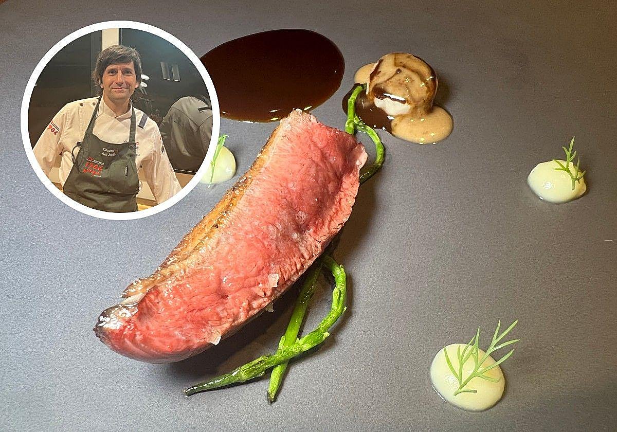 El recuerdo del chef: la secuencia del pichón. En el círculo, Sergio Bastard