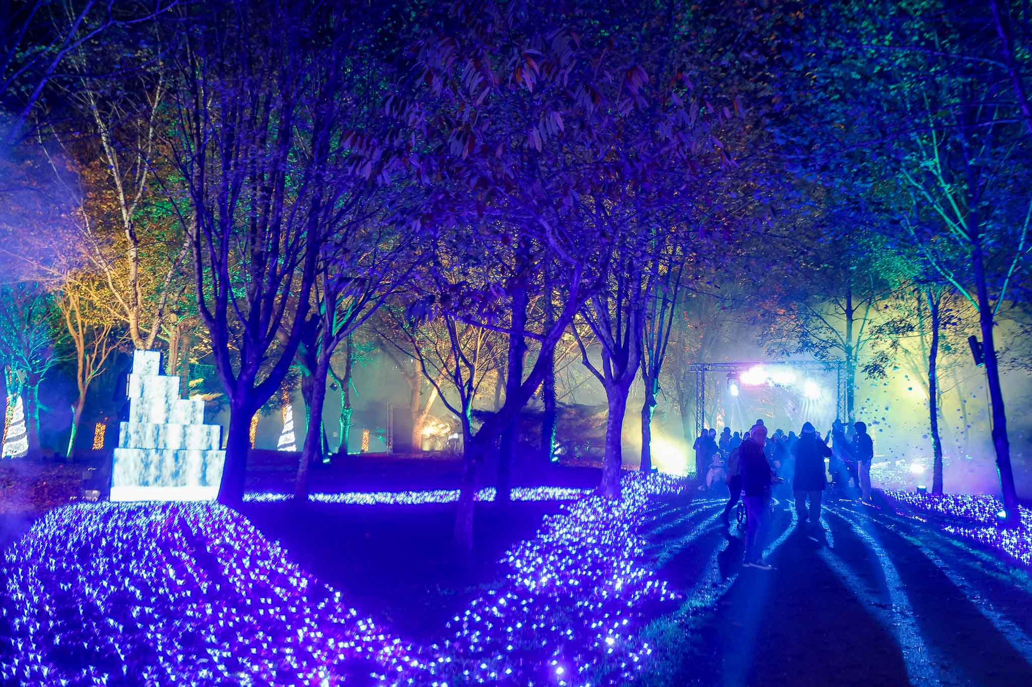 Además de la iluminación, el Parque Mágico es un paseo audiovisual.