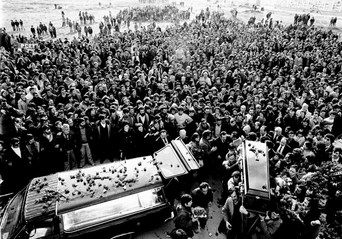 Entierro de los abogados laboralistas de Atocha. Madrid.