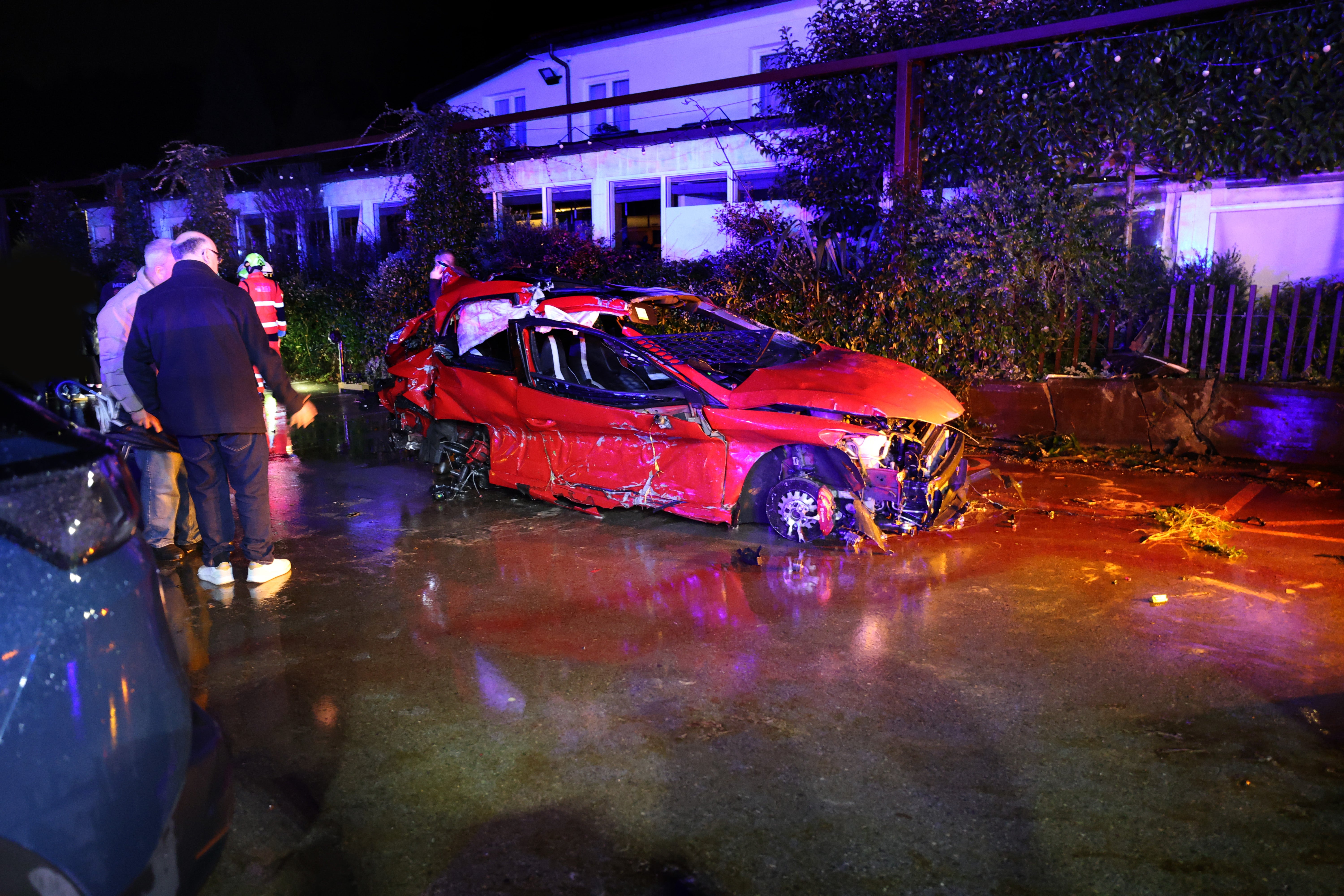 Estado en el que quedó el vehículo tras el choque.