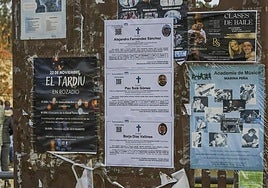 Esquelas de los tres fallecidos.