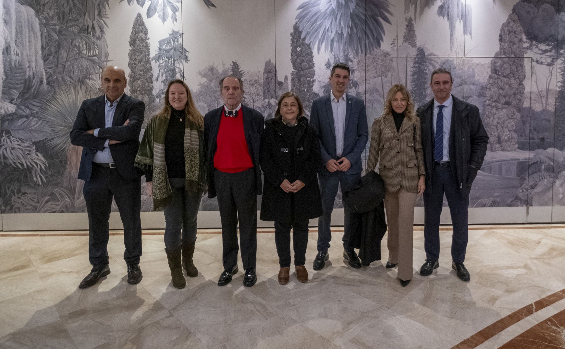 Justino Sánchez, Leticia Díaz, Alfonso Del Amo, Mercedes Martínez, Daniel Fernández, María Jesús García y Rubén Cuesta.