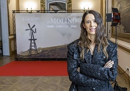 Pilar López de Ayala, en Santander, momentos antes de la proyección de la película.