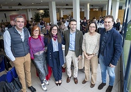 Sergio Abascal, Puerto Gallego, Carmen González, Pedro Casares, Dolores Gorostiaga e Ismael Diego.