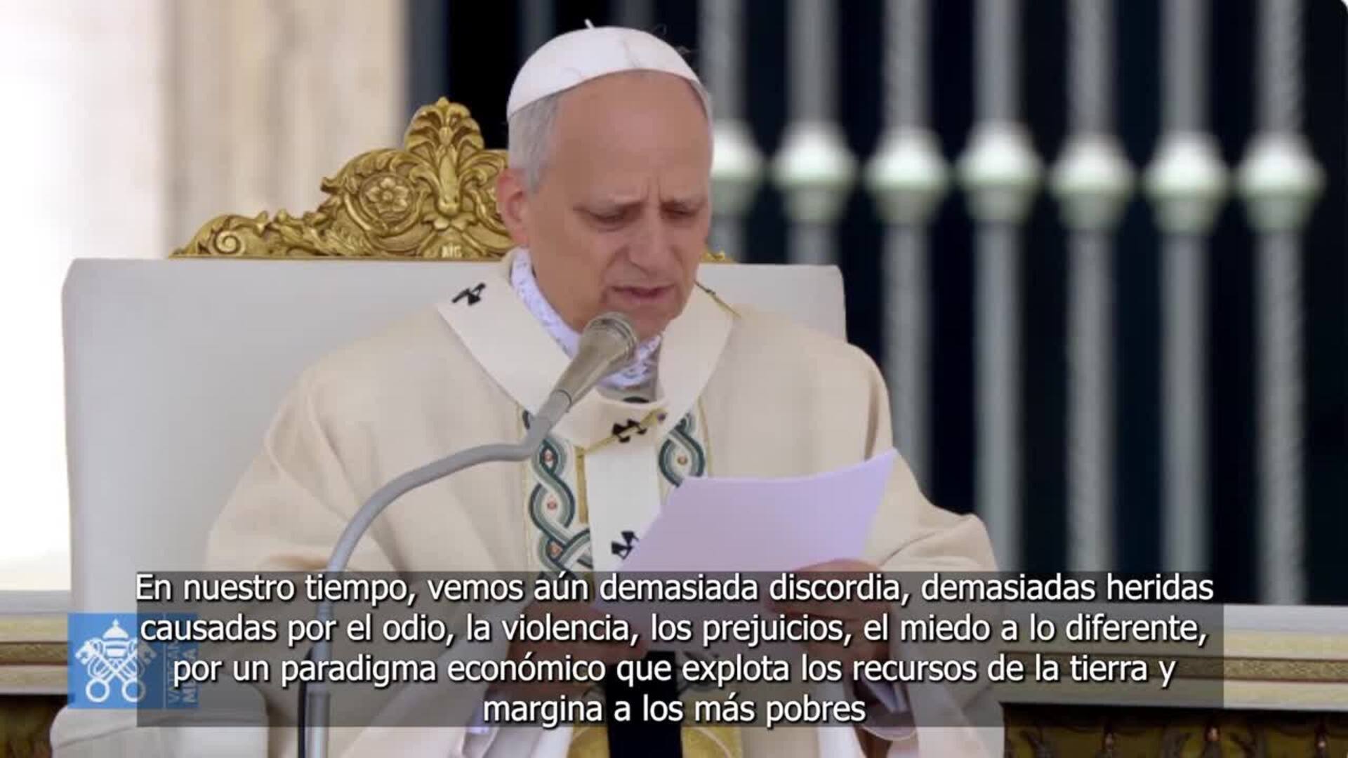 León XIV pide "una Iglesia unida" para un mundo "reconciliado": "Esta es la hora del amor"