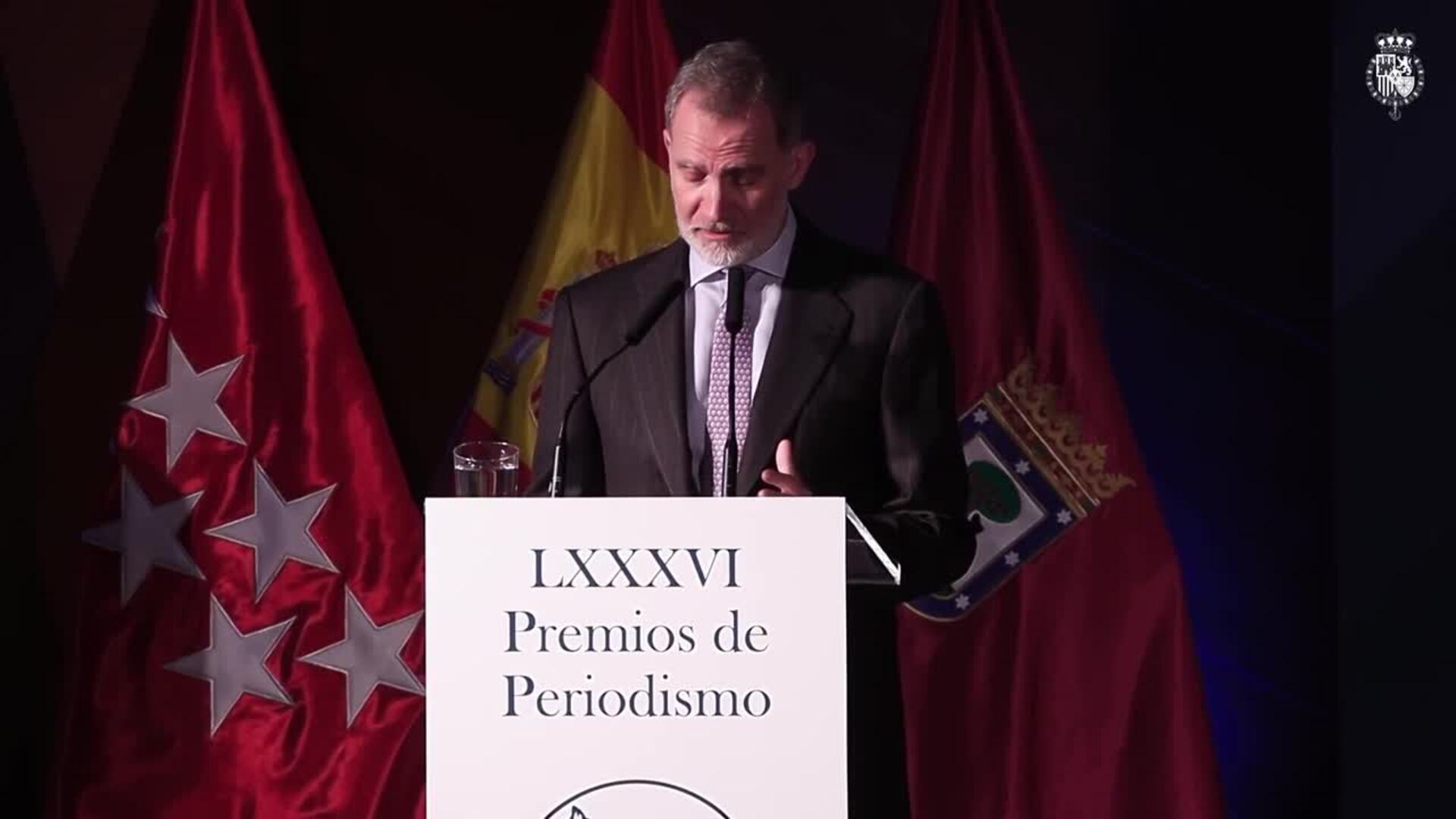 El Rey pone en valor la labor de periodistas "en tiempos de RRSS, IA y discursos extremos"