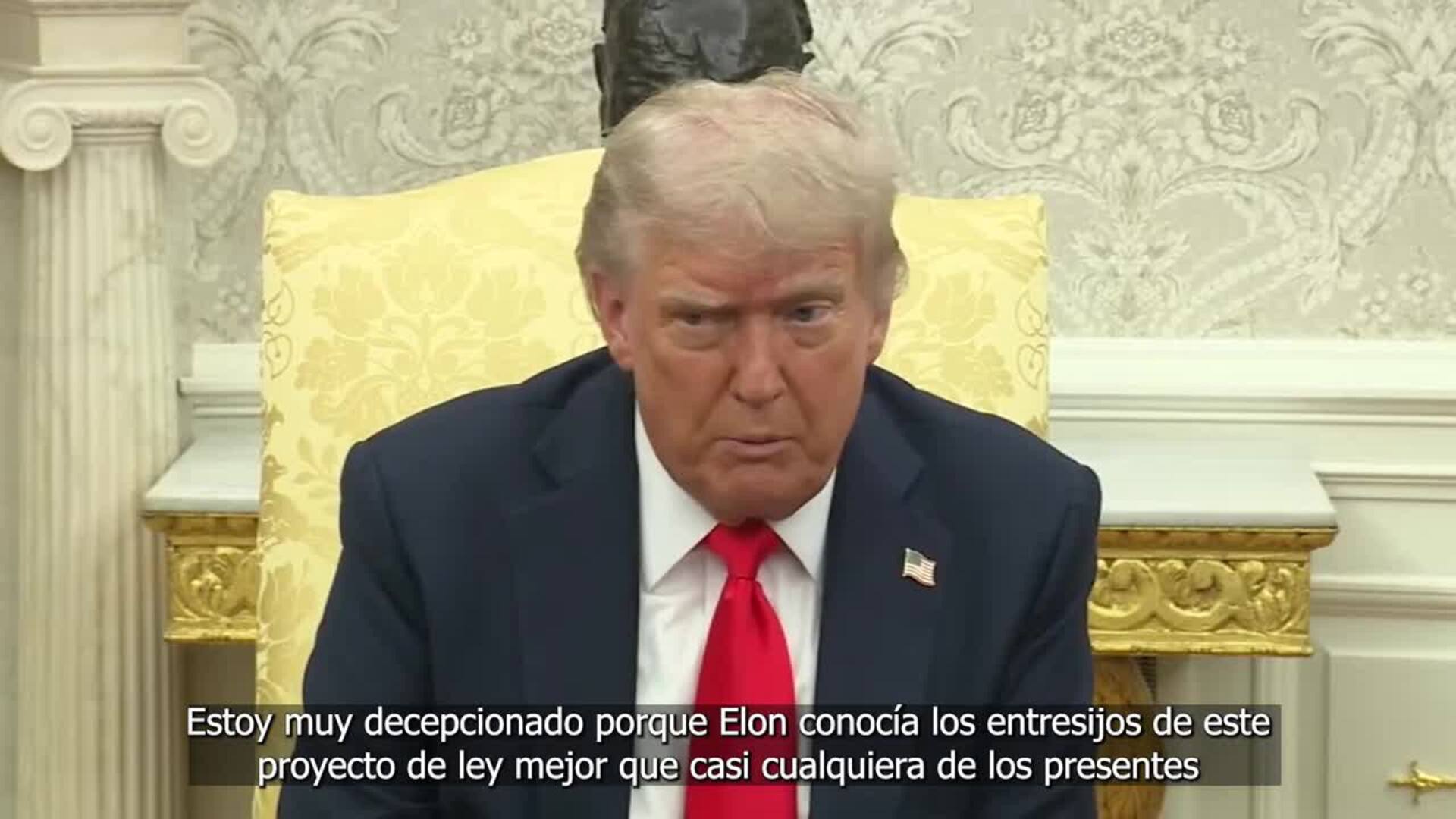 Trump dice estar "decepcionado" con Elon Musk y este le acusa de estar en archivos de Epstein