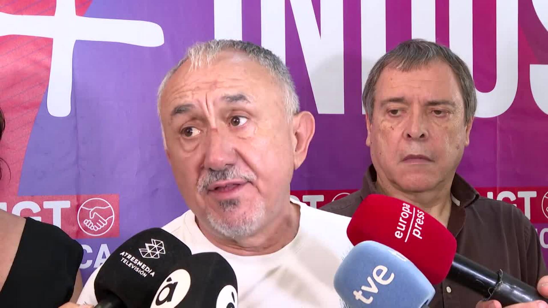 Álvarez (UGT) pide "máximo rigor legal" ante los disturbios de Torre Pacheco