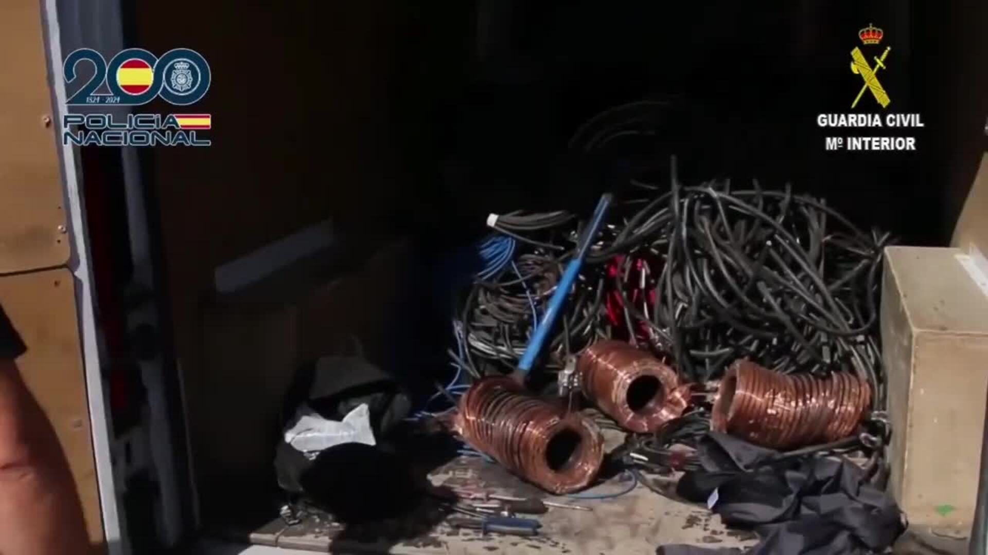Desarticulado en Alicante un grupo de butroneros por robar cobre a nivel nacional