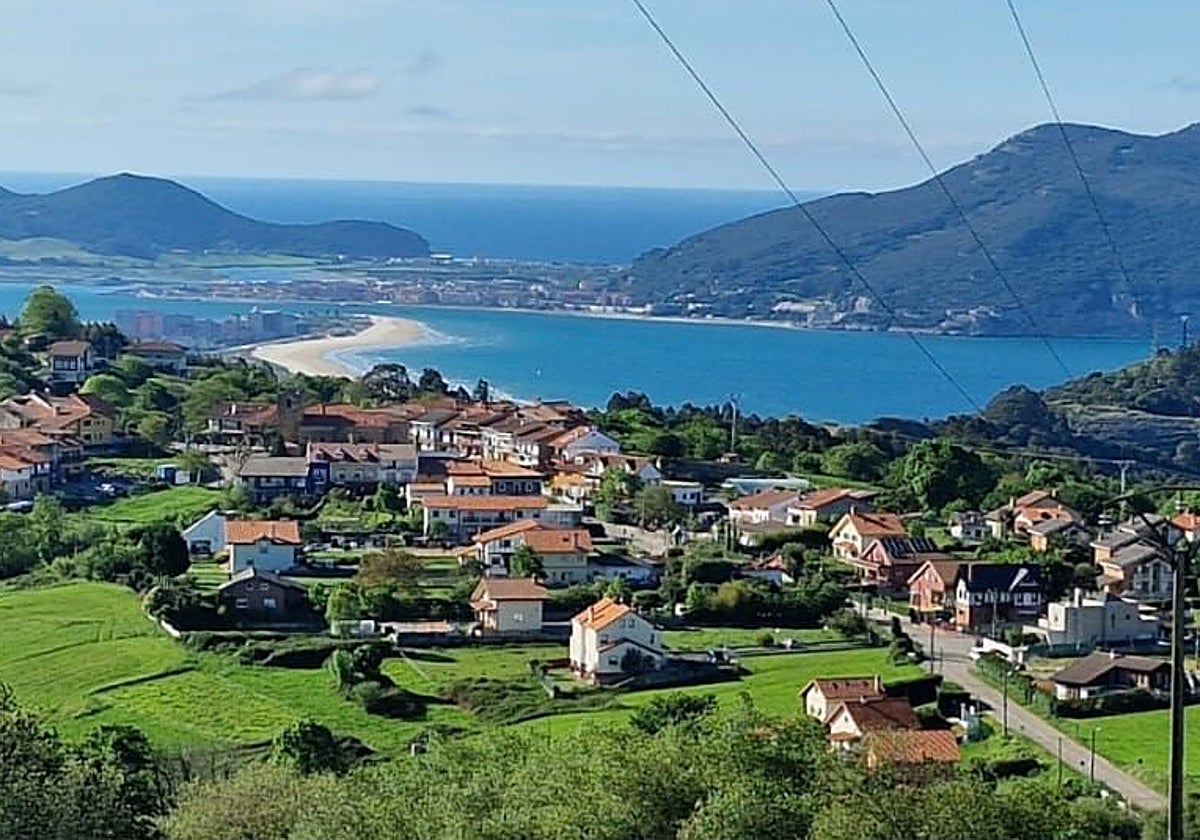 Vista aérea de Seña, en Limpias.