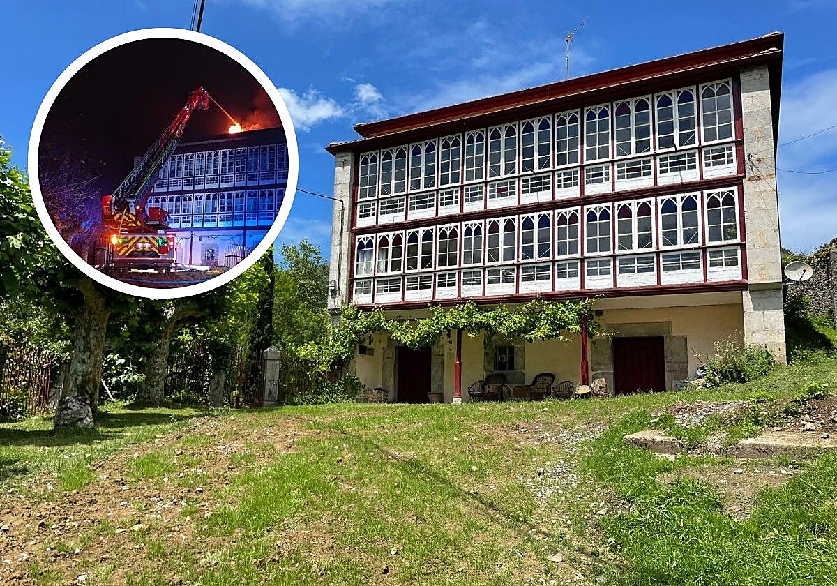 La casa de indianos de Arredondo que sufrió un incendio el pasado mes de diciembre.