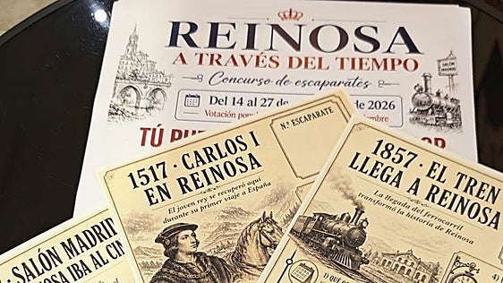 El comercio de Reinosa abre sus escaparates a la historia de la ciudad