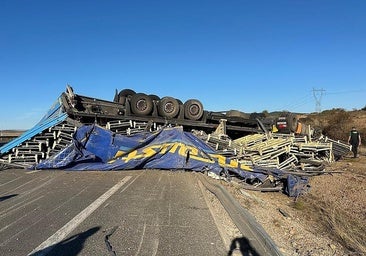 Estado en el que terminó el camión accidentado.