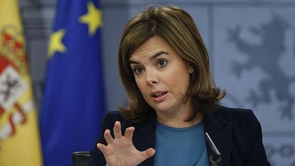 La vicepresidenta del Gobierno, Soraya Sáenz de Santamaría. 