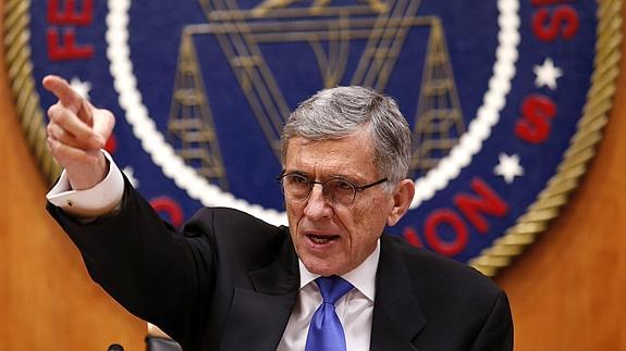 El presidente de la FCC, Tom Wheeler, tras la votación. 
