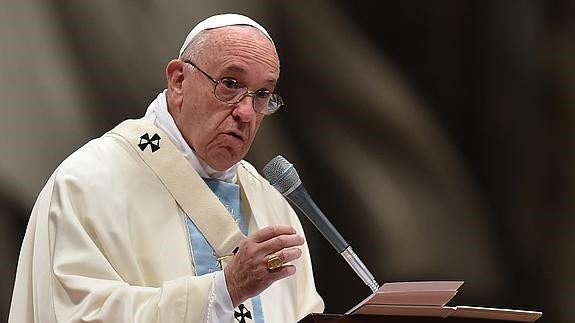 El papa Francisco, durante la misa. 