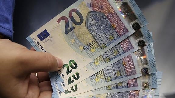 Billetes de 20 euros. 