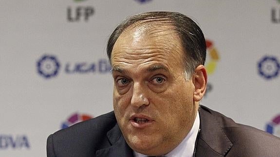 Javier Tebas, durante un acto. 