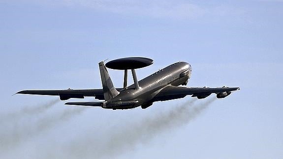 Un avión AWACS de la OTAN. 