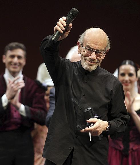 Miguel Roa, durante el homenaje que en 2014 se le rindió. 