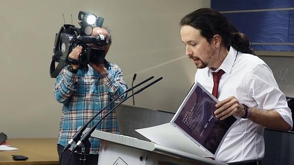 El secretario general de Podemos, Pablo Iglesias. 