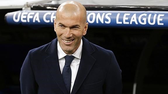 Zinédine Zidane, durante el partido ante la Roma. 