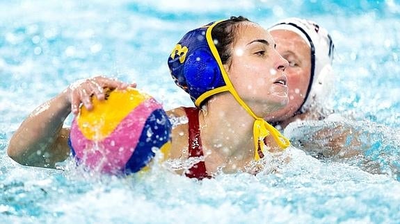 Anna Espar, durante un partido de España. 