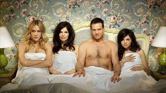 Bill Henrickson y sus tres mujeres. 