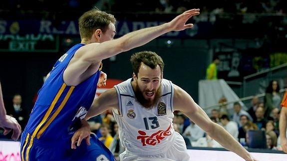 Sergio Rodríguez durante el partido. 