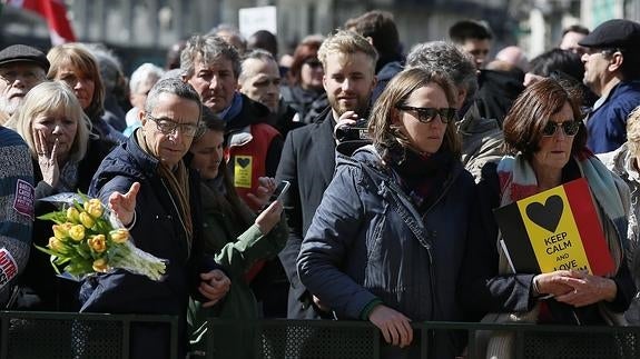 Participantes en la marcha. 