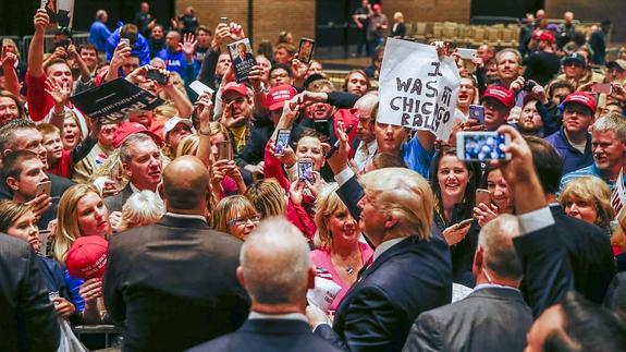 Donald Trump, durante un acto en Indiana.