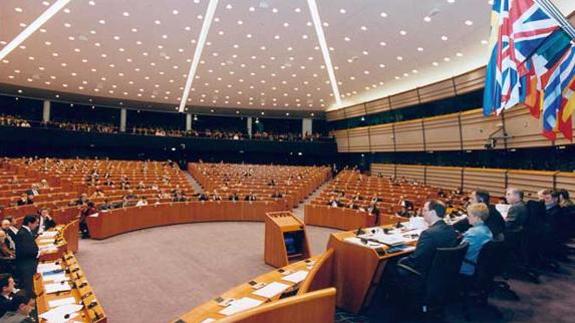 Vista del hemiciclo del Parlamento Europeo en Bruselas.