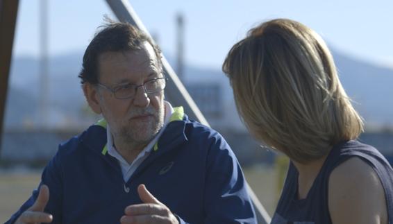 Mariano Rajoy, junto a la presentadora Susanna Griso.