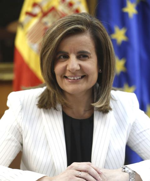 Fátima Báñez, ministra de Empleo y Seguridad Social,. 