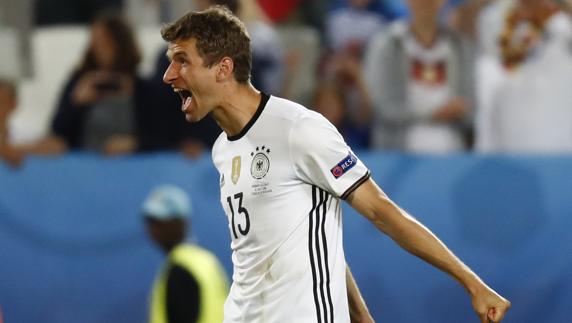 Müller, durante el partido contra Italia en la Eurocopa. 