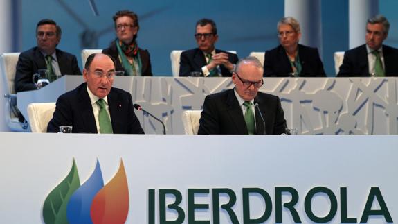 El presidente de Iberdrola, Ignacio S. Galán, preside la Junta General de Accionistas.