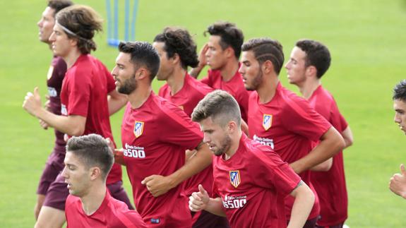 Jugadores del Atlético de Madrid, durante la pretemporada. 