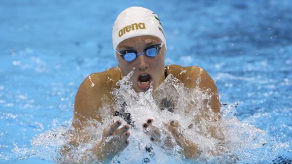 Katinka Hosszu, en plena competición. 