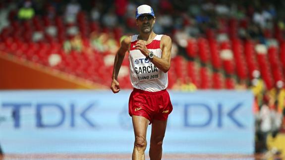 Chuso García Bragado, durante el Campeonato del Mundo de Atletismo el año pasado.