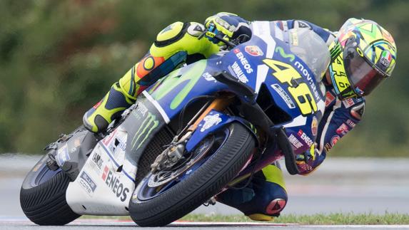 Valentino Rossi, durante el GP de la República Checa. 