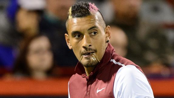 Kyrgios, durante un partido. 