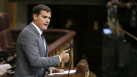 Albert Rivera, durante su intervención. 